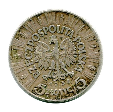 5 złotych Józef Piłsudski 1938 r.