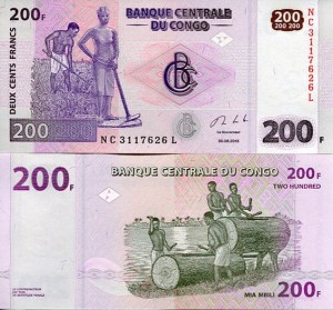 Kongo 200 Fracs 2022 r. UNC