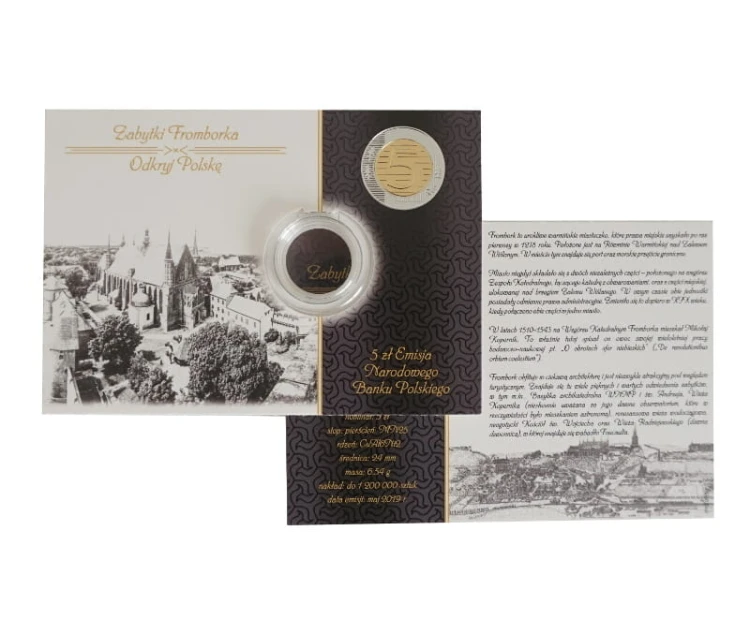 Blister na monetę 5 zł Odkryj Polskę – Zabytki Fromborka