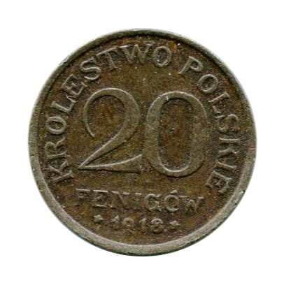 Królestwo Polskie 20 Fenigów 1918 r.