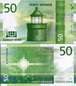Norwegia 50 Koron 2017 r. UNC