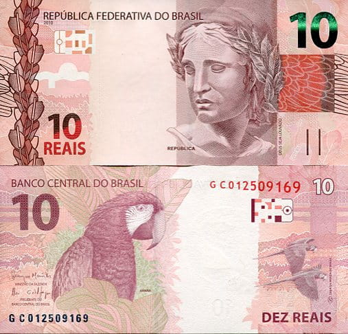 Brazylia 10 Reais 2010 r. UNC