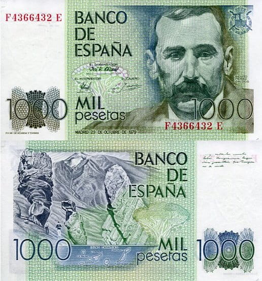 Hiszpania 1000 Pesetas 1979 r. UNC