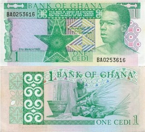 Ghana 1 Cedi 1982 r. UNC
