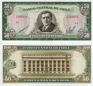 Chile 50 Escudos 1973 r. UNC