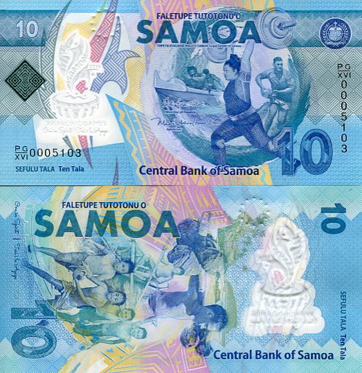 Samoa 10 Tala 2019 r. UNC Polimer
