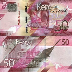 Kenia 50 Shillings 2019 r. UNC
