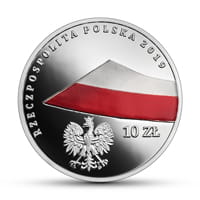 10 zł Ag 100-lecie polskiej flagi państwowej