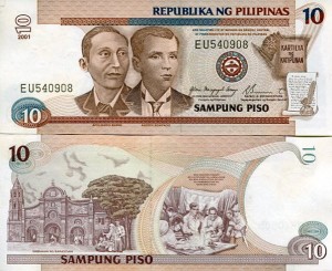 Filipiny 10 Piso 2001 r. UNC