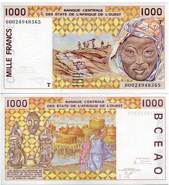 Togo 1000 Francs 1996 r. UNC
