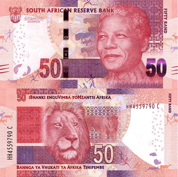 RPA 50 Rand 2015 r. UNC