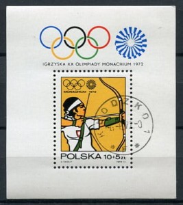 Znaczki 1972 r. XX Igrzyska Olimpijskie w Monachium