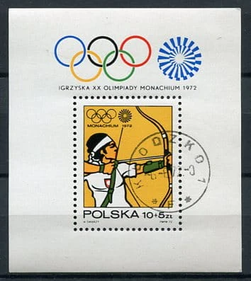 Znaczki 1972 r. XX Igrzyska Olimpijskie w Monachium