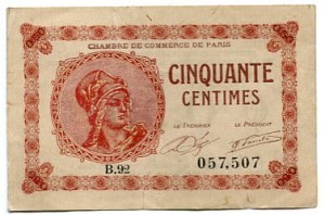 Francja 50 Centimes 1922 r.