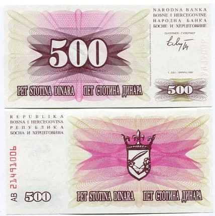 Bośnia i Hercegowina 500 Dinara
