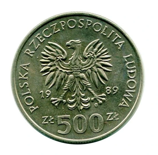 500 złotych 50. Rocznica Wojny Obronnej Narodu Polskiego 1989 r. 