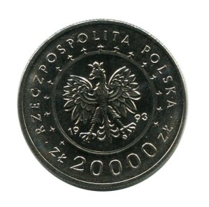 Moneta 20 000 Zamek w Łańcucie 1993 r.