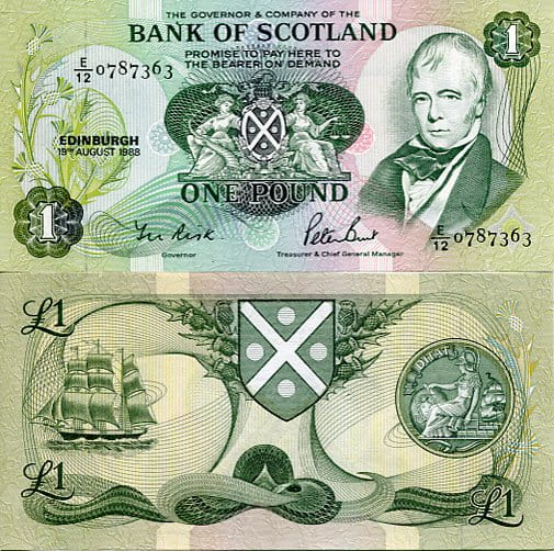 Szkocja 1 Pound 1988 r. UNC