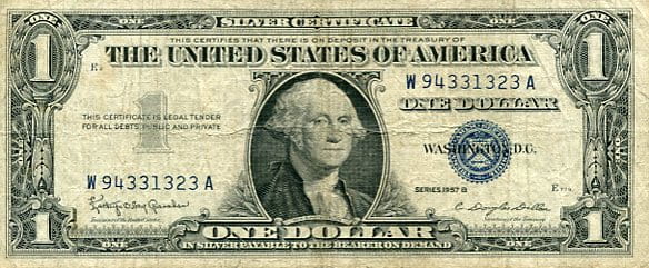 USA 1 Dolar 1957 r. Silver Certificate