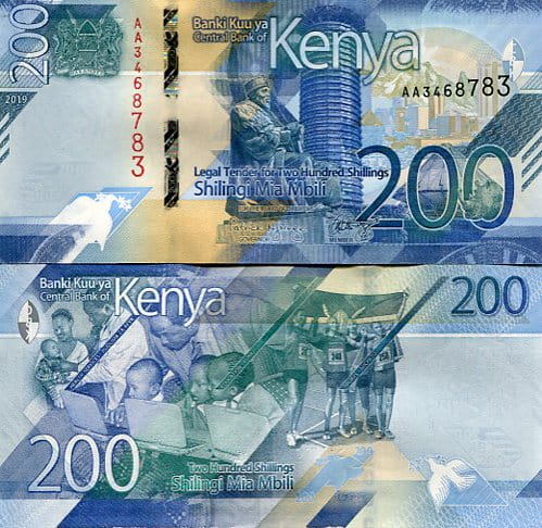 Kenia 200 Shillings 2019 r. UNC