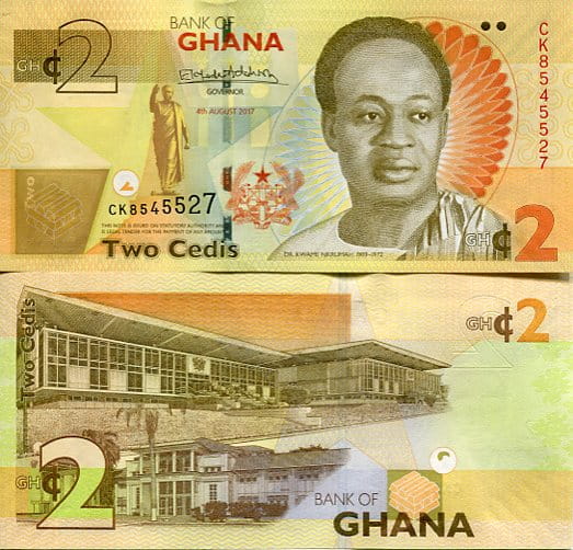 Ghana 2 Cedi 2017 r. UNC