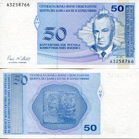 Bośnia i Hercegowina 50 Fenigów 1998 r. UNC