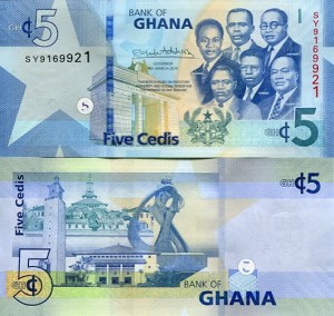 Ghana 5 Cedi 2019 r. UNC