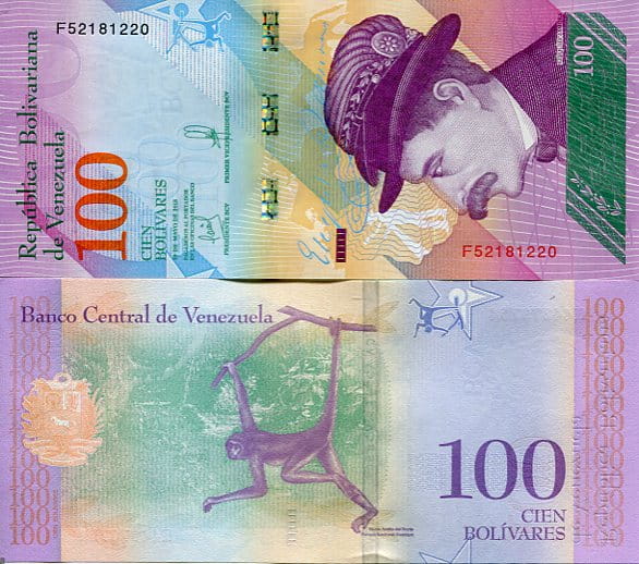Wenezuela 100 Bolivares 2018 r. UNC
