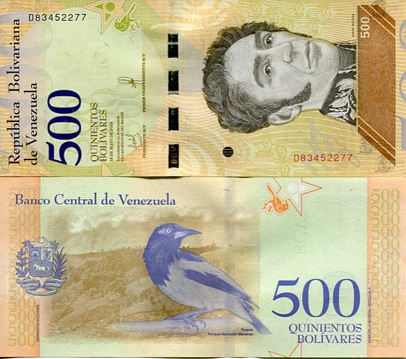 Wenezuela 500 Bolivares 2018 r. UNC
