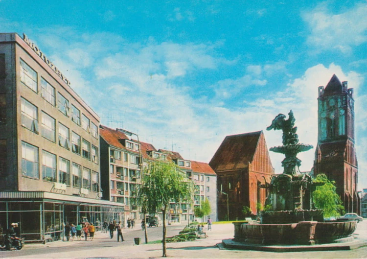Pocztówka Szczecin Plac Orła Białego