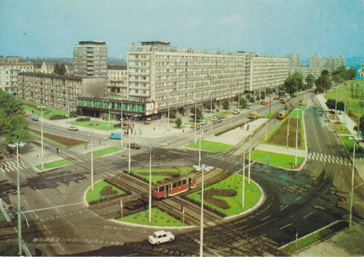 Pocztówka Szczecin Plac Rodła