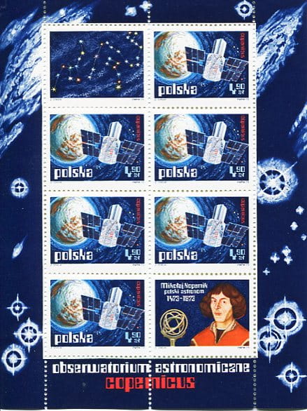 Bloczek 1973 r. Badanie kosmosu Copernicus Ark. 2109