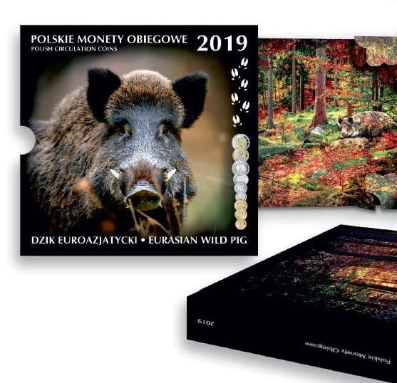 Menniczy zestaw monet obiegowych w etui 2019 r.