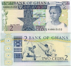 Ghana 2 Cedis 1979 r. UNC