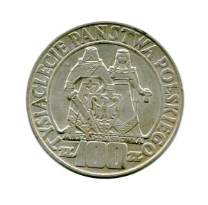 100 złotych Mieszko i Dąbrówka 1966 r.