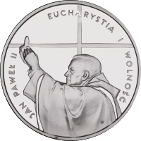 10 zł Ag Jan Paweł II - Kongres Eucharystyczny we Wrocławiu