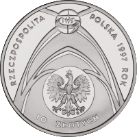 10 zł Ag Jan Paweł II - Kongres Eucharystyczny we Wrocławiu