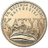 Moneta 2 zł 2010 r. 70. rocznica zbrodni katyńskiej