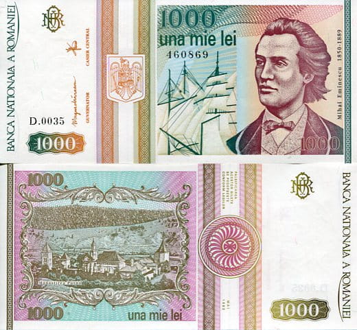 Rumunia 1000 Lei 1993 r. UNC