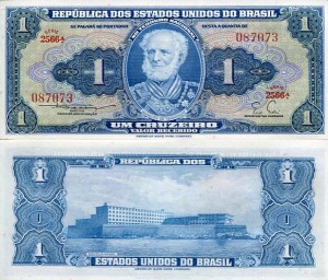 Brazylia 1 Cruzeiros 1958 r. UNC