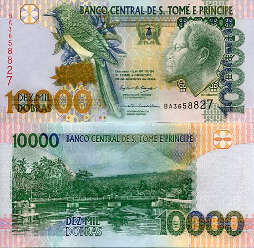 Wyspy Świętego Tomasza i Książęca 10000 Dobras 2004 r. UNC