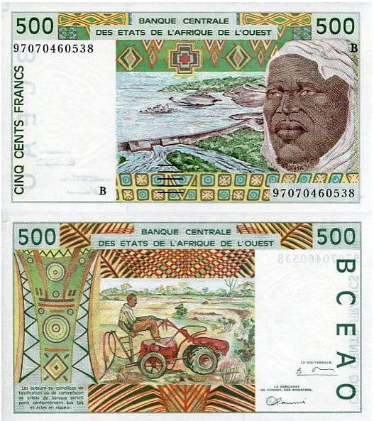 Benin 500 Francs 1997 r. UNC