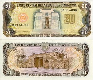 Dominikana 20 Pesos 1990 r. UNC