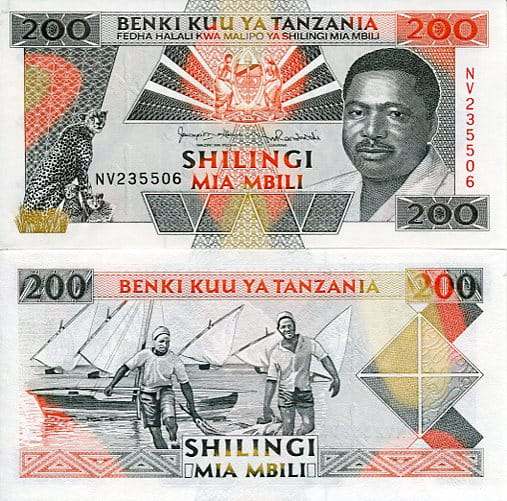 Tanzania 200 Shillings 1993 r. UNC
