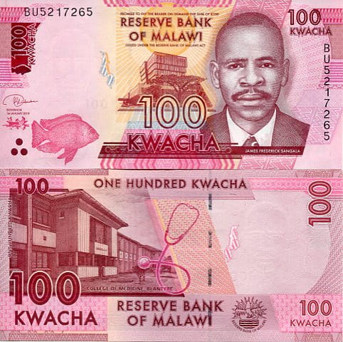 Malawi 100 Kwacha 2020 r. Banknoty świata