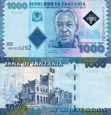 Tanzania 1000 Shillings 2019 r.