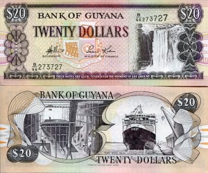 Gujana 20 dolarów 2018 r. UNC Zdjęcie przykładowe