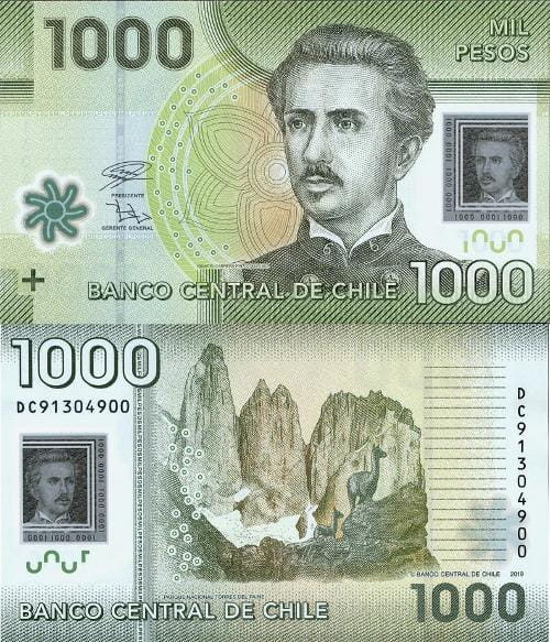 Chile 1000 Pesos 2020 r. Polimer UNC