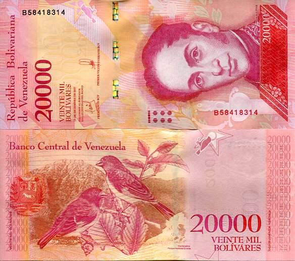 Wenezuela 20000 Bolivares 2017 r. UNC