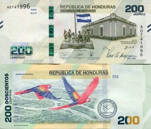 Honduras 200 Lempiras 2021 r. UNC